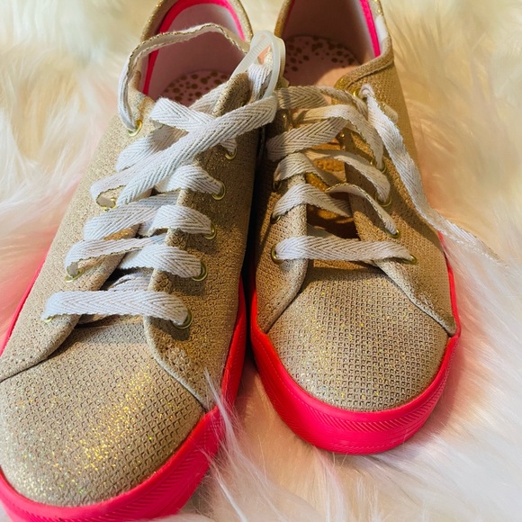 Keds pink sparkle shoes size 7 1/2 oh joy! - Picture 1 of 5